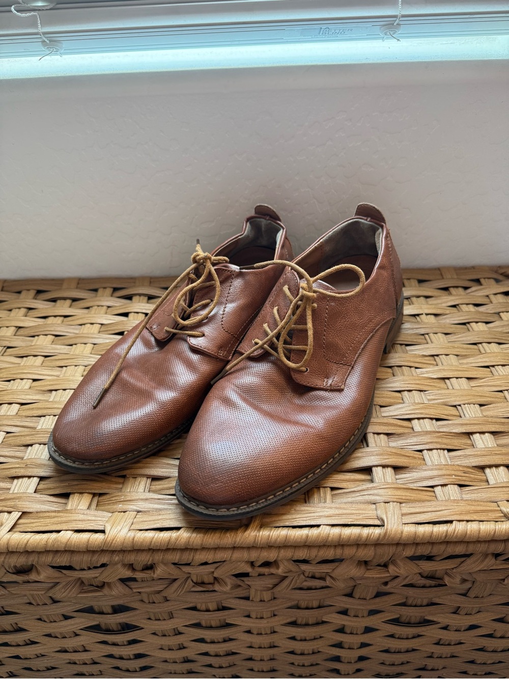 Robert David Men's Brown Lace-Up Dress Shoes, Size 10